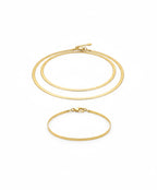 Cadena + Pulsera Tejido Serpiente Acero inoxidable