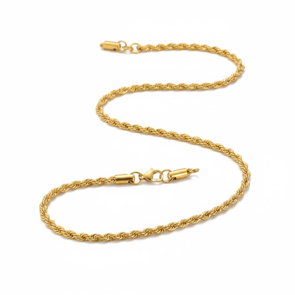 Cadena Trenzada Dorada