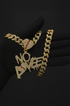 Cadena Cubana + Dije NO LOVE Premium