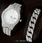 Reloj Cubano Blanco + Pulsera Cubana