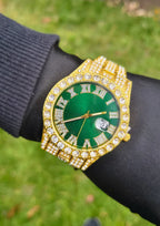 Reloj Cubano Dorado Verde