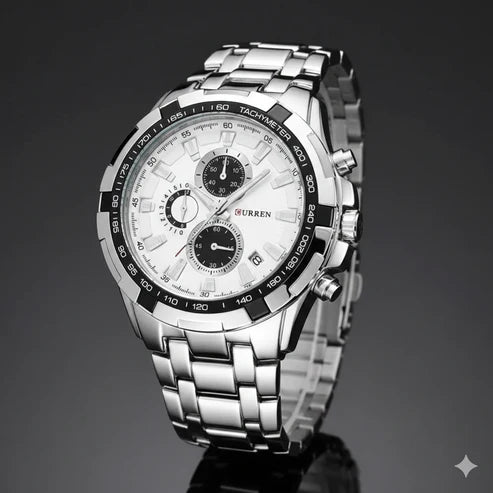 Reloj Curren 8023 Plateado-Blanco