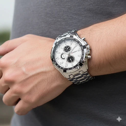 Reloj Curren 8023 Plateado-Blanco