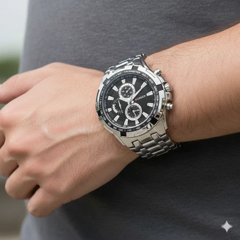 Reloj Curren 8023 Plateado-Negro