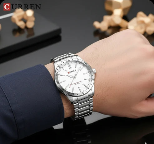 Reloj Curren 8452 Plateado-Blanco