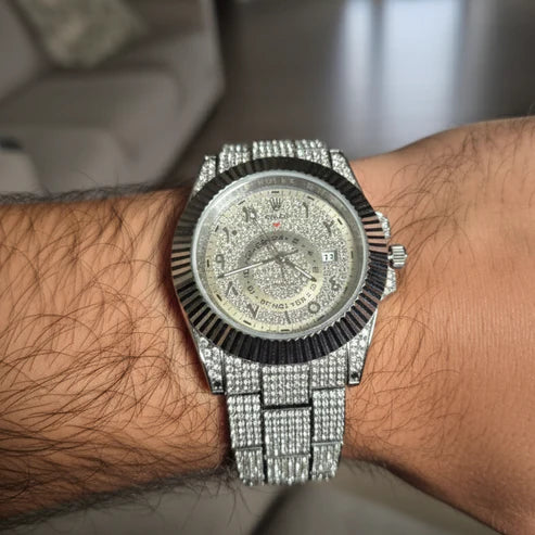 Reloj Rolex Cubano Cronografo Plateado