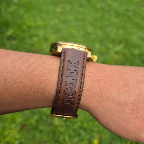 Reloj Rolex Cuero Day Date Chocolate + Caja Rolex GRATIS