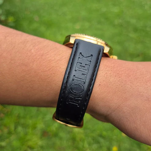 Reloj Rolex Cuero Day Date Dorado + Caja Rolex GRATIS