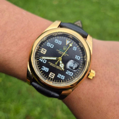 Reloj Rolex Cuero Day Date Negro+ Caja Rolex GRATIS