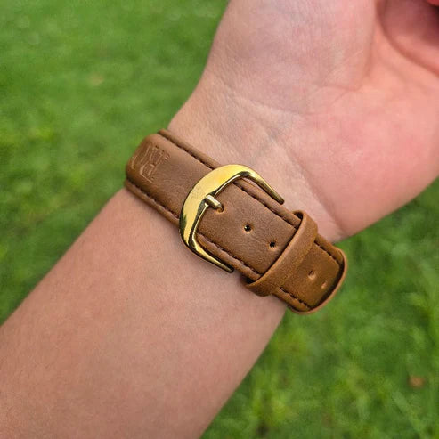 Reloj Rolex Cuero Day Date (Cafe-Dorado) + Caja Rolex GRATIS