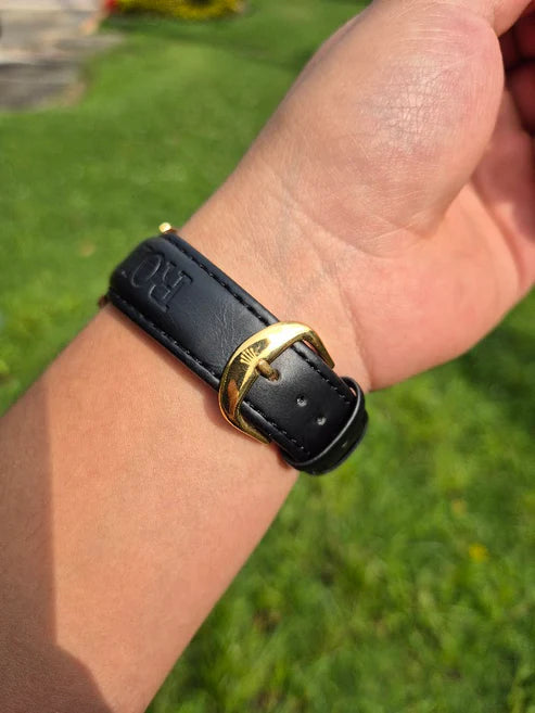 Reloj Rolex Goma Day Date Negro Dorado + Caja Rolex GRATIS