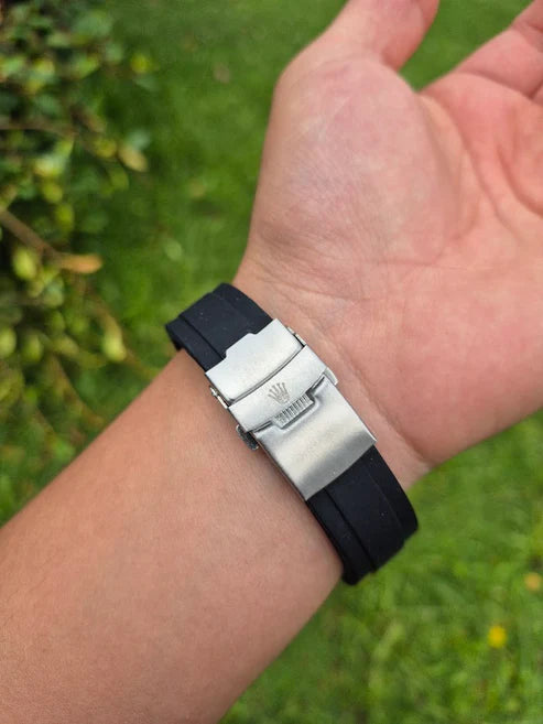 Reloj Rolex Goma Day Date Plateado Blanco+ Caja Rolex GRATIS