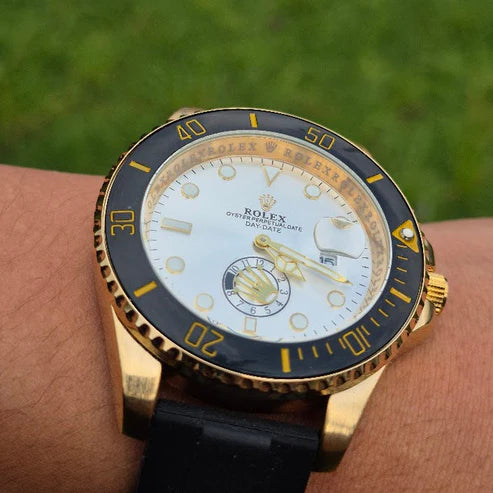 Reloj Rolex Goma Oyster Perpetual Blanco+ Caja Rolex GRATIS