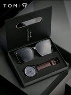 Reloj Tomi Cafe + Gafas De Sol + Estuche De Lujo