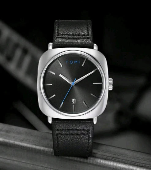 Reloj Tomi Negro + Gafas De Sol + Estuche De Lujo