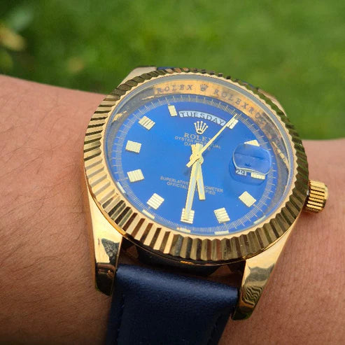 Reloj Rolex Goma Day Date Dorado + Caja Rolex GRATIS