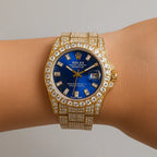 Rolex DateJust Dorado Azul Cubano