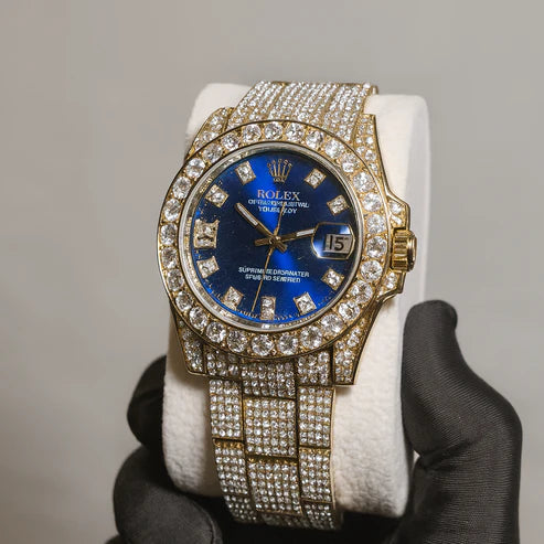 Rolex DateJust Dorado Azul Cubano